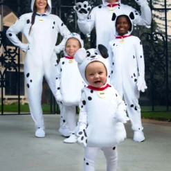 Fun Costumes Pongo Costume For Men From Disney's 101 Dalmatians -Elope Store adult 101 dalmatians pongo costume onesie alt 2