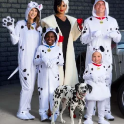 Fun Costumes Pongo Costume For Men From Disney's 101 Dalmatians -Elope Store adult 101 dalmatians pongo costume onesie alt 4