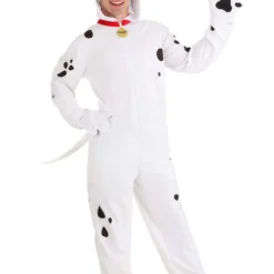Fun Costumes Pongo Costume For Men From Disney's 101 Dalmatians -Elope Store adult 101 dalmatians pongo costume onesie alt 8