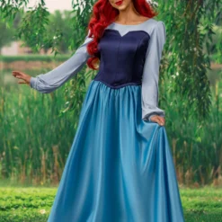 Armada Disney's The Little Mermaid Ariel Blue Costume Dress For Women -Elope Store adult ariel blue dress costume alt 3