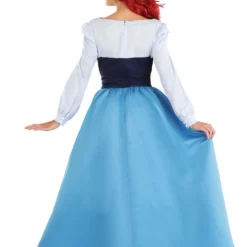 Armada Disney's The Little Mermaid Ariel Blue Costume Dress For Women -Elope Store adult ariel blue dress costume alt 4
