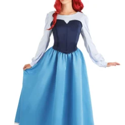 Armada Disney's The Little Mermaid Ariel Blue Costume Dress For Women -Elope Store adult ariel blue dress costume alt 6