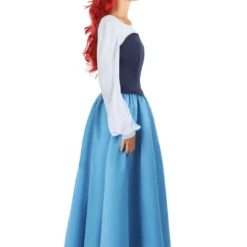 Armada Disney's The Little Mermaid Ariel Blue Costume Dress For Women -Elope Store adult ariel blue dress costume alt 7
