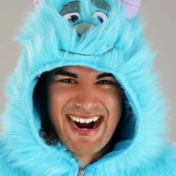 Zhenjiang Lian Yew Every Age Garment Accessories A Hooded Disney Monsters Inc Sulley Costume For Adults -Elope Store adult hooded monsters inc sulley costume alt 2