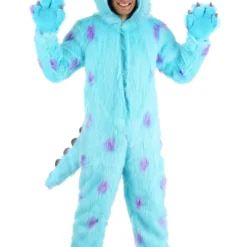Zhenjiang Lian Yew Every Age Garment Accessories A Hooded Disney Monsters Inc Sulley Costume For Adults -Elope Store adult hooded monsters inc sulley costume alt 7