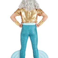 Fun Costumes Disney The Little Mermaid King Triton Costume For Men 23 Fun Costumes Disney The Little Mermaid King Triton Costume For Men -Elope Store adult king triton costume alt 8