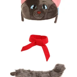 Elope Disney Aristocats Berlioz Plush Headband, Collar & Tail Costume Kit -Elope Store aristocats berlioz plush headband collar tail k alt 5
