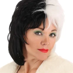 Partytime Costume & Lingerie (Yiwu) Factory Short Cruella De Vil Wig From Disney's 101 Dalmatians -Elope Store authentic 101 dalmatians cruella de vil wig alt 2