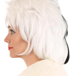 Partytime Costume & Lingerie (Yiwu) Factory Short Cruella De Vil Wig From Disney's 101 Dalmatians -Elope Store authentic 101 dalmatians cruella de vil wig alt 3