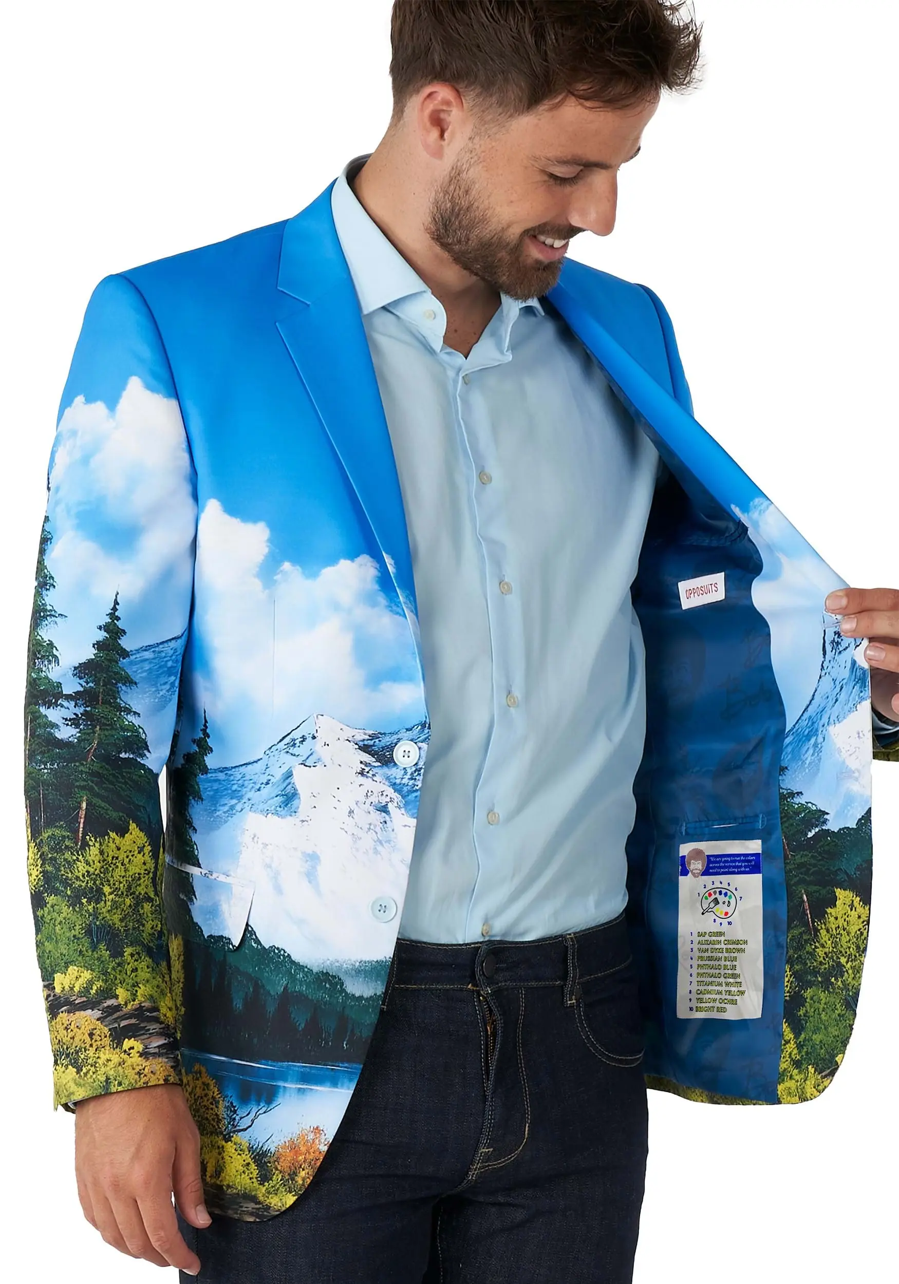 Opposuits Men's Opposuit Bob Ross Blazer 5 Opposuits Men's Opposuit Bob Ross Blazer - Image 3