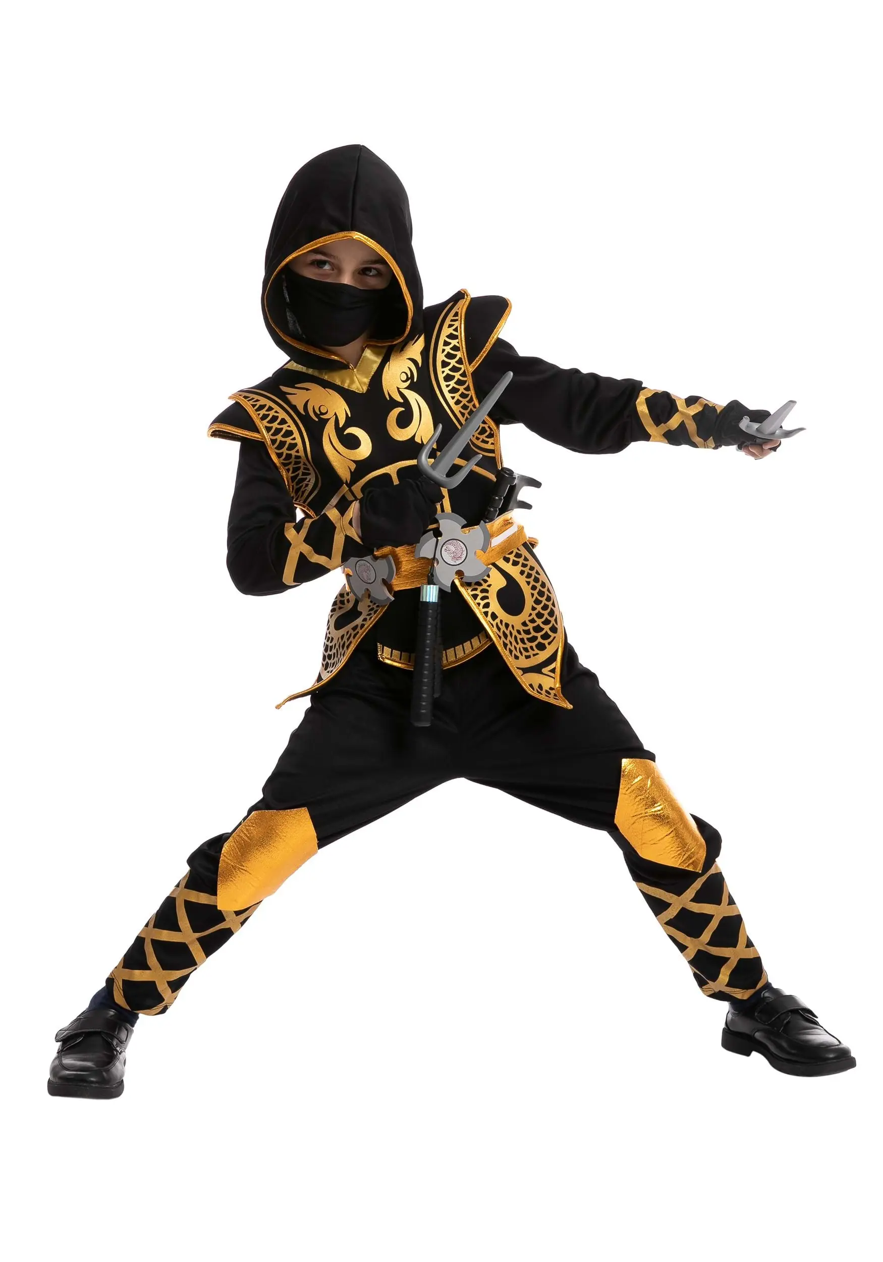 Joyin Golden Ninja Costume For Boys 4 Joyin Golden Ninja Costume For Boys - Image 2