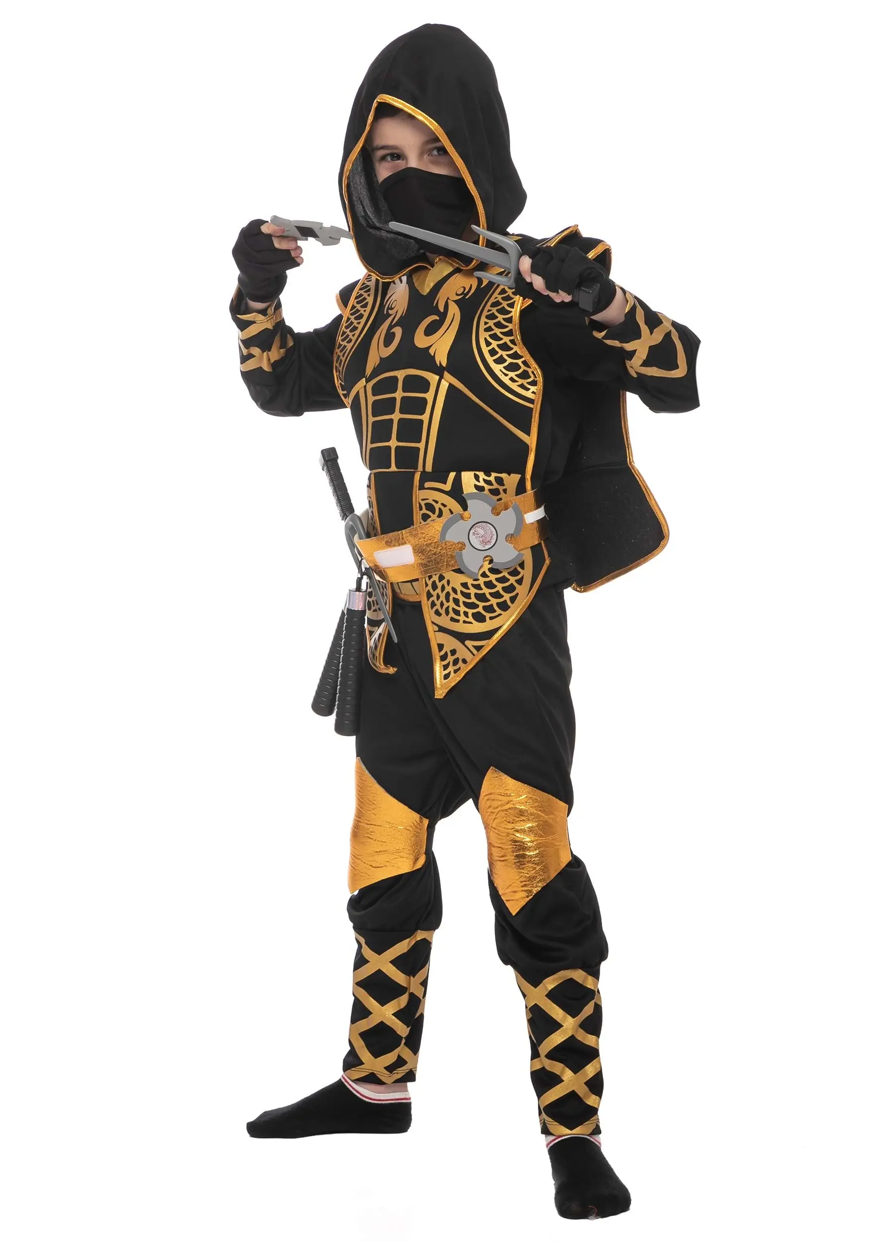 Joyin Golden Ninja Costume For Boys 7 Joyin Golden Ninja Costume For Boys - Image 5