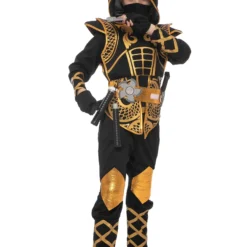 Joyin Golden Ninja Costume For Boys 14 Joyin Golden Ninja Costume For Boys -Elope Store boys golden ninja costume alt 5