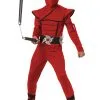California Costume Collection Kids Red Stealth Ninja Costume