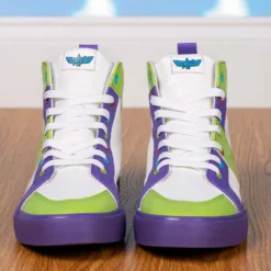 Ground Up Disney Buzz Lightyear High Top Shoes For Men -Elope Store buzz lightyear mens high top shoes alt 1