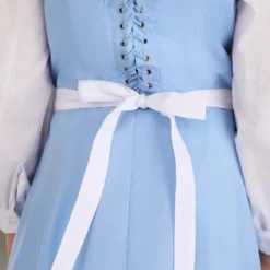 Fun Costumes Belle Blue Dress Costume For Kids From Disney's Beauty And The Beast -Elope Store child beauty and the beast belle blue dress alt 3