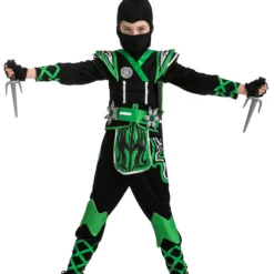 Joyin Green Ninja Costume For Kids -Elope Store child green ninja costume alt 6