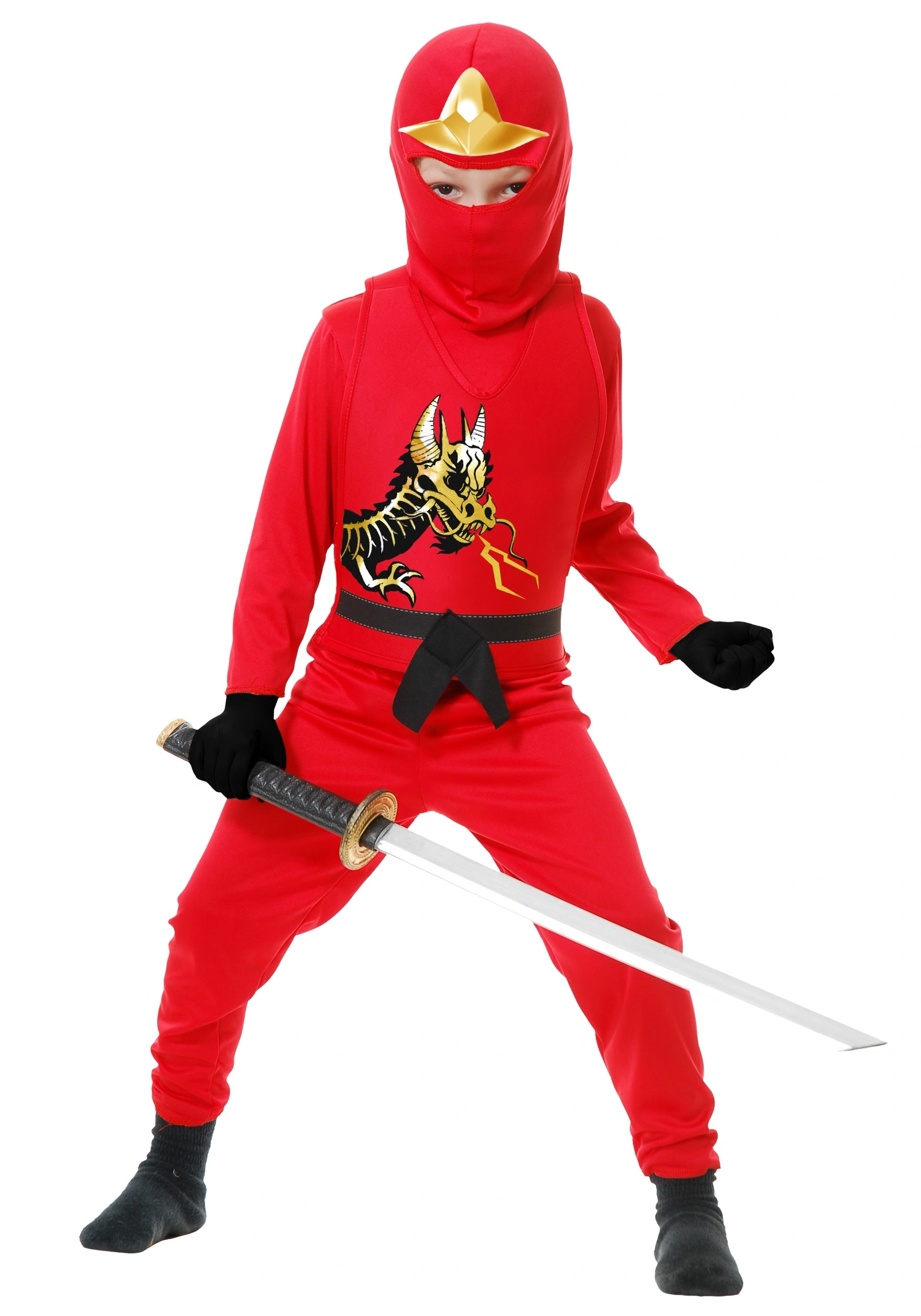 Charades Ninja Avengers Series II Red Child Costume 3 Charades Ninja Avengers Series II Red Child Costume