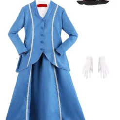 Disguise Limited Women's Mary Poppins Blue Coat Costume 17 Disguise Limited Women's Mary Poppins Blue Coat Costume -Elope Store disney mary poppins womens blue coat costume 6
