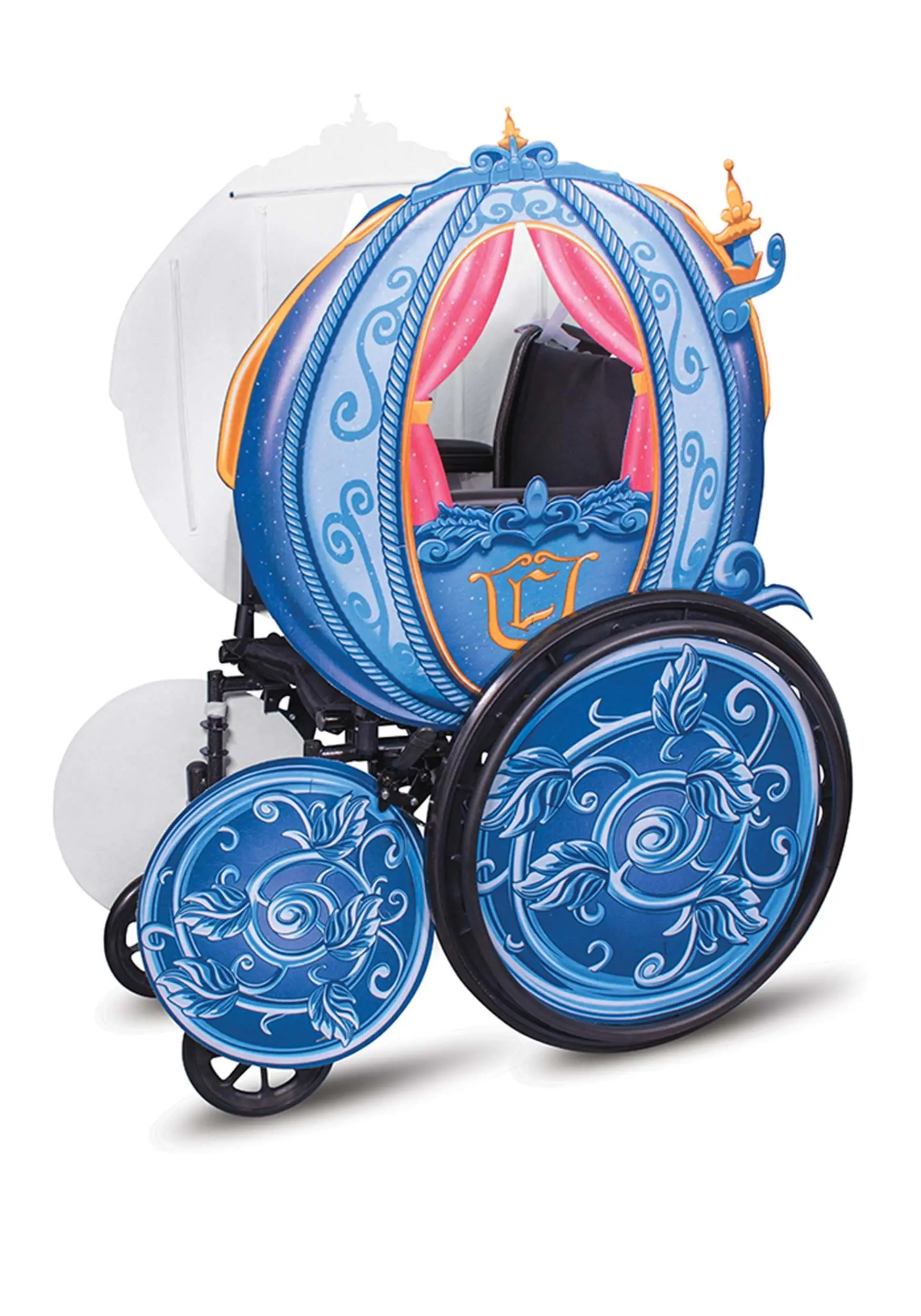 Disguise Cinderella Disney Princess Carriage Adaptive Wheelchair Cover Costume 5 Disguise Cinderella Disney Princess Carriage Adaptive Wheelchair Cover Costume - Image 3