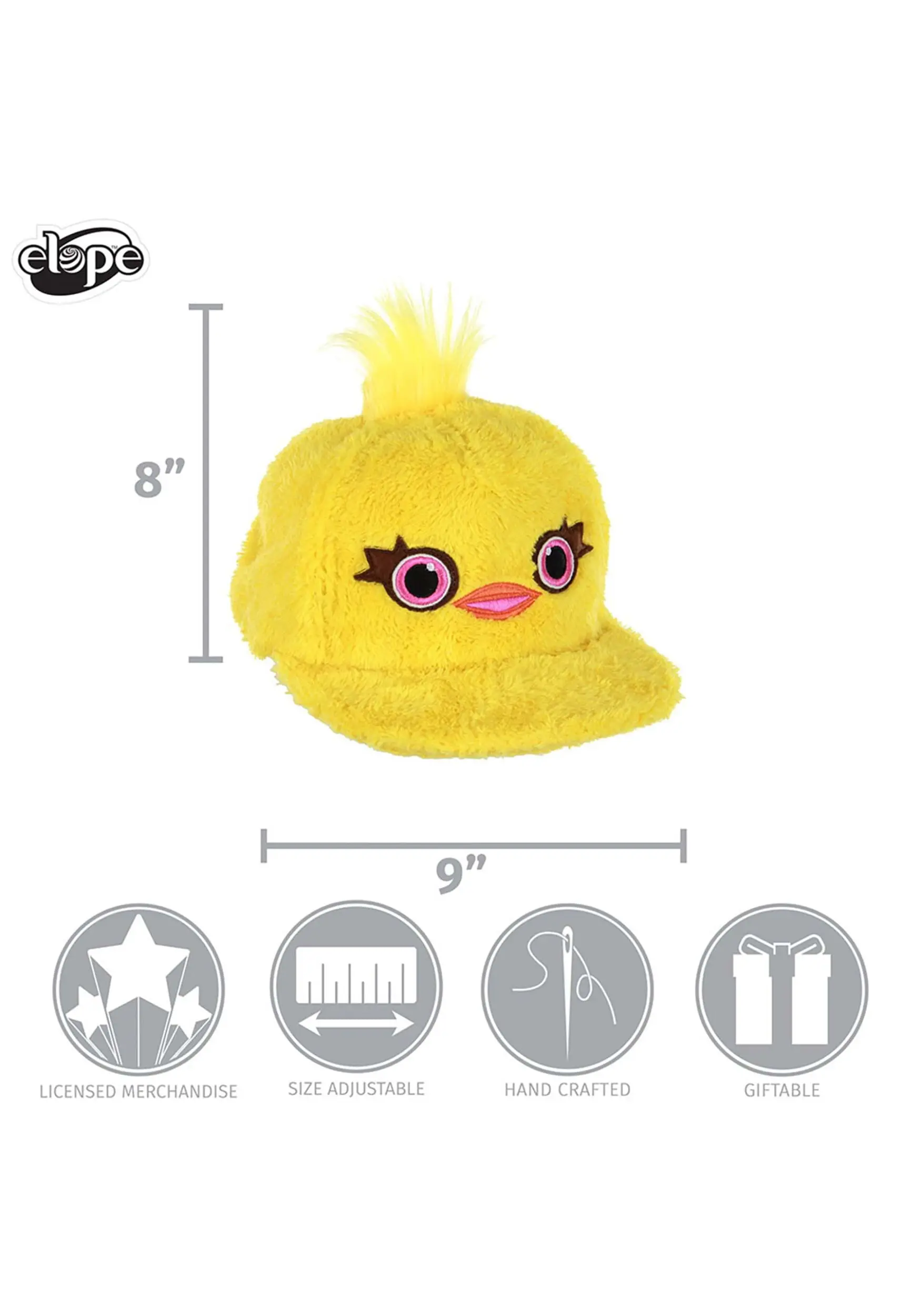 Elope Disney Ducky Toy Story Fuzzy Cap 6 Elope Disney Ducky Toy Story Fuzzy Cap - Image 4