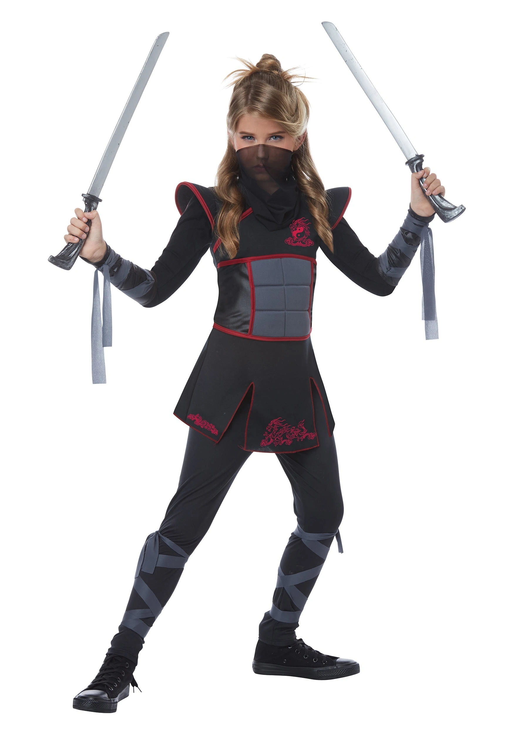 California Costume Collection Girls Black Ninja Costume 5 California Costume Collection Girls Black Ninja Costume - Image 3