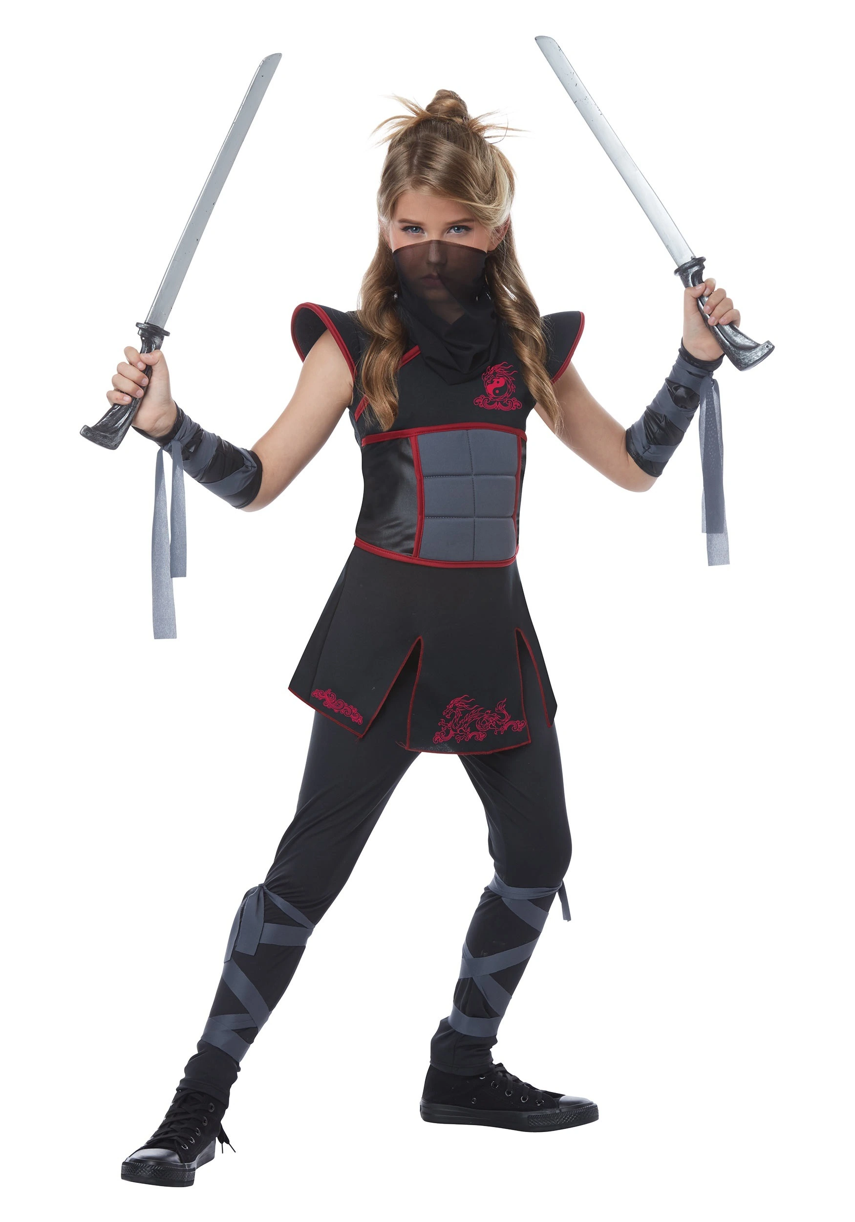 California Costume Collection Girls Black Ninja Costume 6 California Costume Collection Girls Black Ninja Costume - Image 4