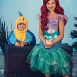 LF Products Pte. Ltd. Disney Little Mermaid Ariel Costume For Girls 13 LF Products Pte. Ltd. Disney Little Mermaid Ariel Costume For Girls -Elope Store girls little mermaid ariel costume alt 2