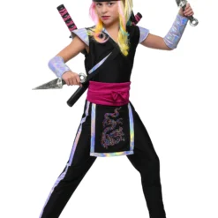 Fun Costumes Rainbow Ninja Girls Costume 5 Fun Costumes Rainbow Ninja Girls Costume -Elope Store girls rainbow ninja costume 1