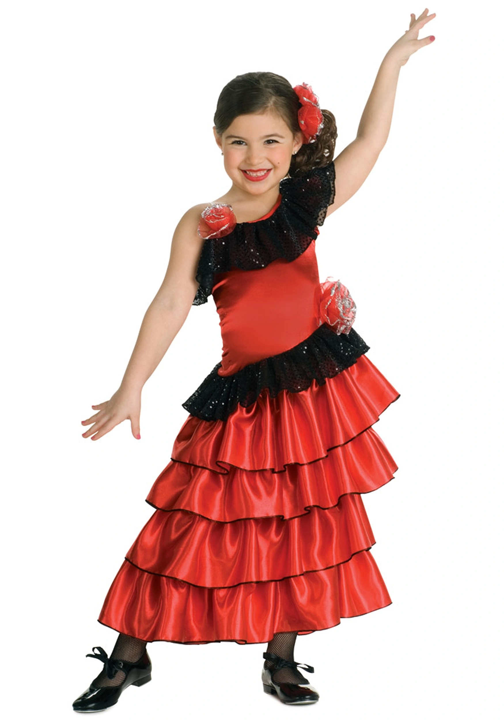 Rubies Costume Co. Inc Girls Spanish Flamenco Dancer Costume 3 Rubies Costume Co. Inc Girls Spanish Flamenco Dancer Costume