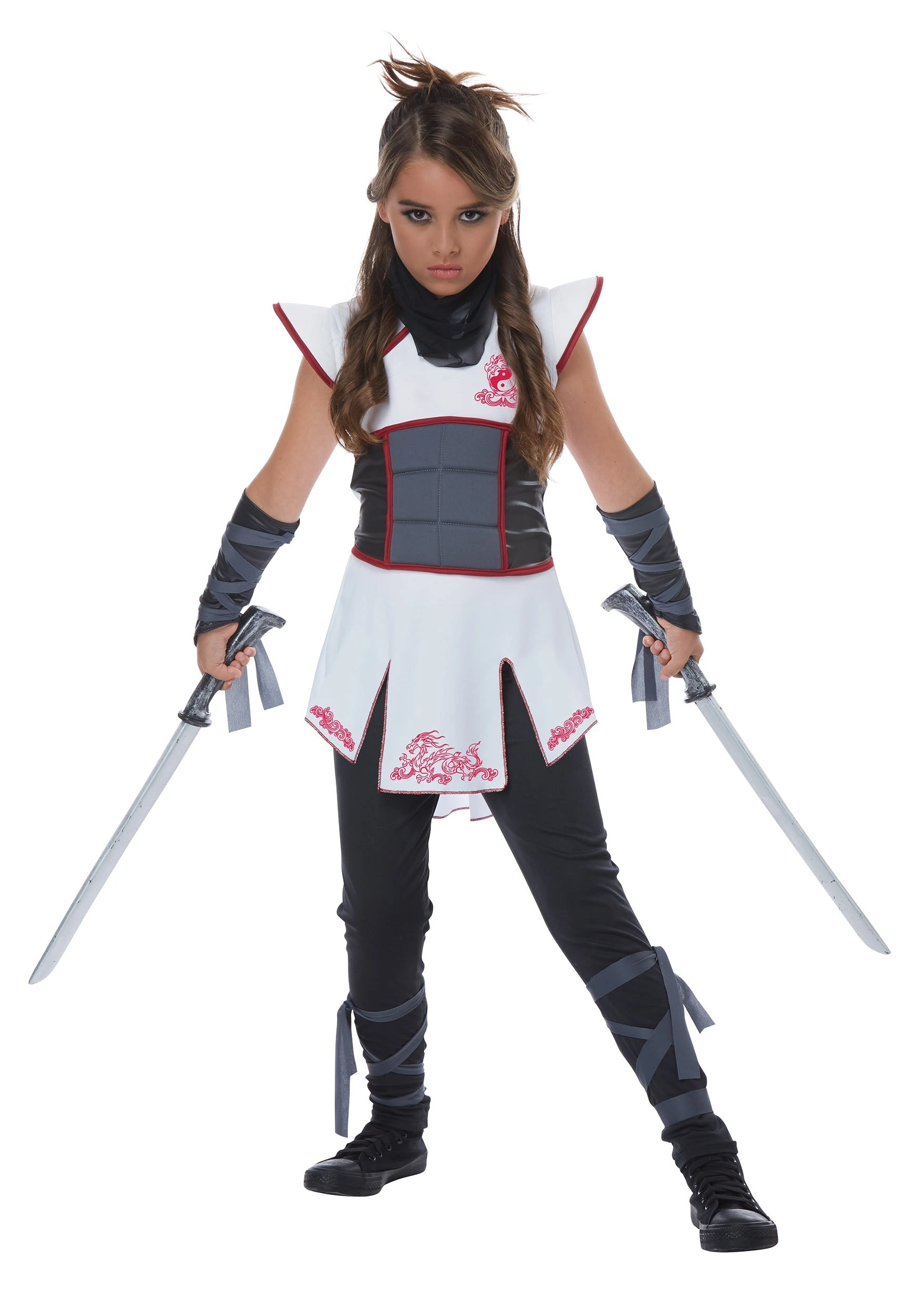 California Costume Collection White Ninja Girls Costume 4 California Costume Collection White Ninja Girls Costume - Image 2