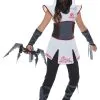 California Costume Collection White Ninja Girls Costume 1 California Costume Collection White Ninja Girls Costume -Elope Store girls white ninja costume