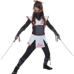 California Costume Collection White Ninja Girls Costume 7 California Costume Collection White Ninja Girls Costume -Elope Store girls white ninja costume 2