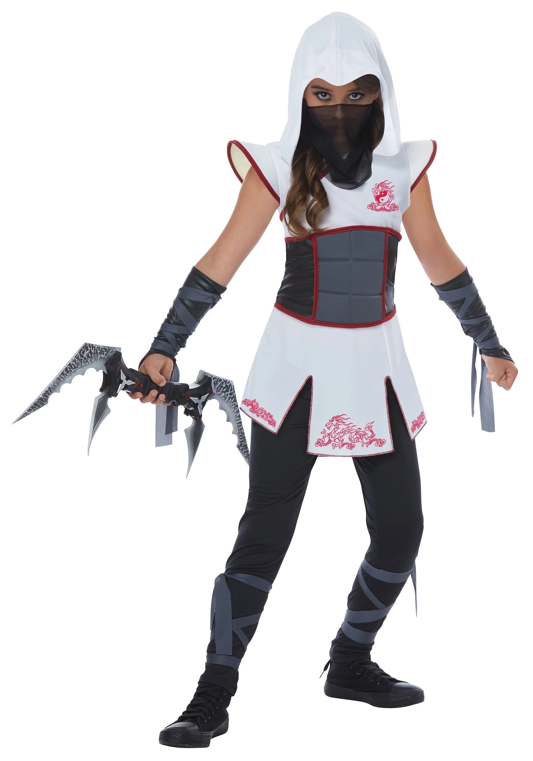 California Costume Collection White Ninja Girls Costume 3 California Costume Collection White Ninja Girls Costume