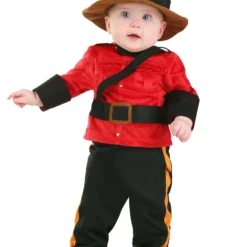 Fun Costumes Canadian Mountie Costume For Infants -Elope Store infant canadian mountie costume alt 2