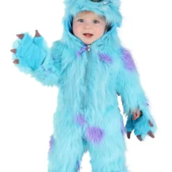 Zhenjiang Lian Yew Every Age Garment Accessories A Disney Monsters Inc Hooded Sulley Costume For Infants -Elope Store infant hooded monsters inc sulley costume alt 3