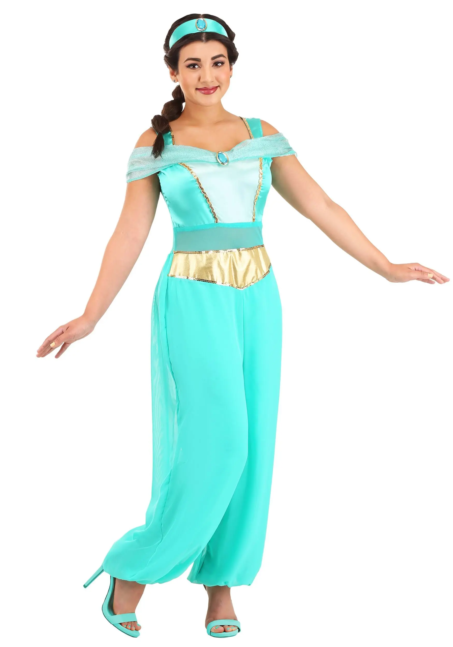 Disguise Deluxe Disney Aladdin Jasmine Women's Costume 3 Disguise Deluxe Disney Aladdin Jasmine Women's Costume
