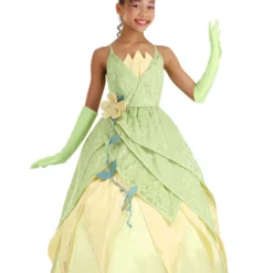 Armada Girl's Disney Deluxe The Princess And The Frog Tiana Costume 22 Armada Girl's Disney Deluxe The Princess And The Frog Tiana Costume -Elope Store kids deluxe tiana costume alt 9