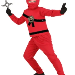 Boloparty Red Ninja Master Costume For Kids