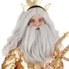 Partytime Wig Disney King Triton Beard And Wig Accessory Kit 2 Partytime Wig Disney King Triton Beard And Wig Accessory Kit -Elope Store king triton beard and wig kit