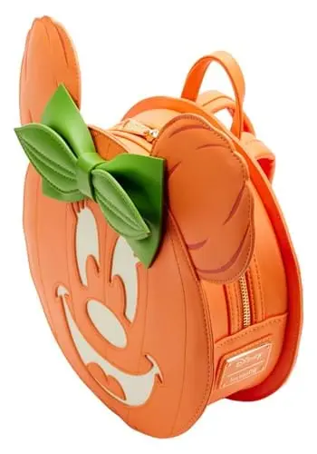 Disney Glow Face Minnie Pumpkin Loungefly Mini Backpack 5 Disney Glow Face Minnie Pumpkin Loungefly Mini Backpack - Image 3