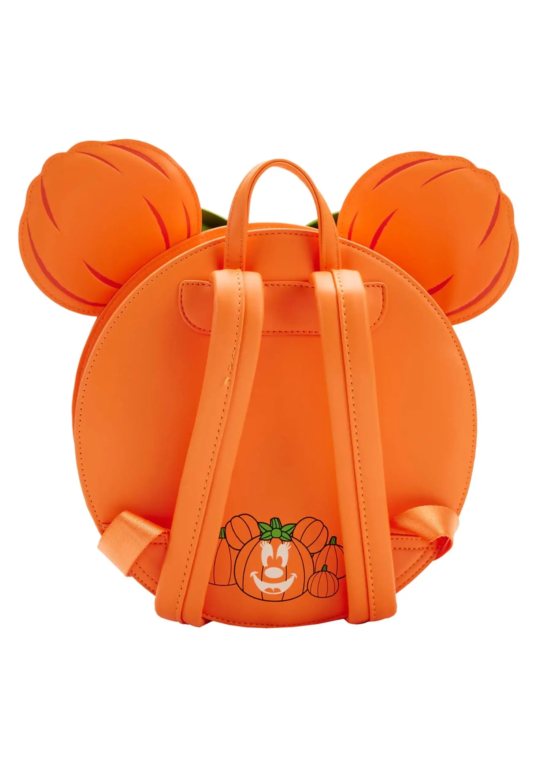 Disney Glow Face Minnie Pumpkin Loungefly Mini Backpack 6 Disney Glow Face Minnie Pumpkin Loungefly Mini Backpack - Image 4