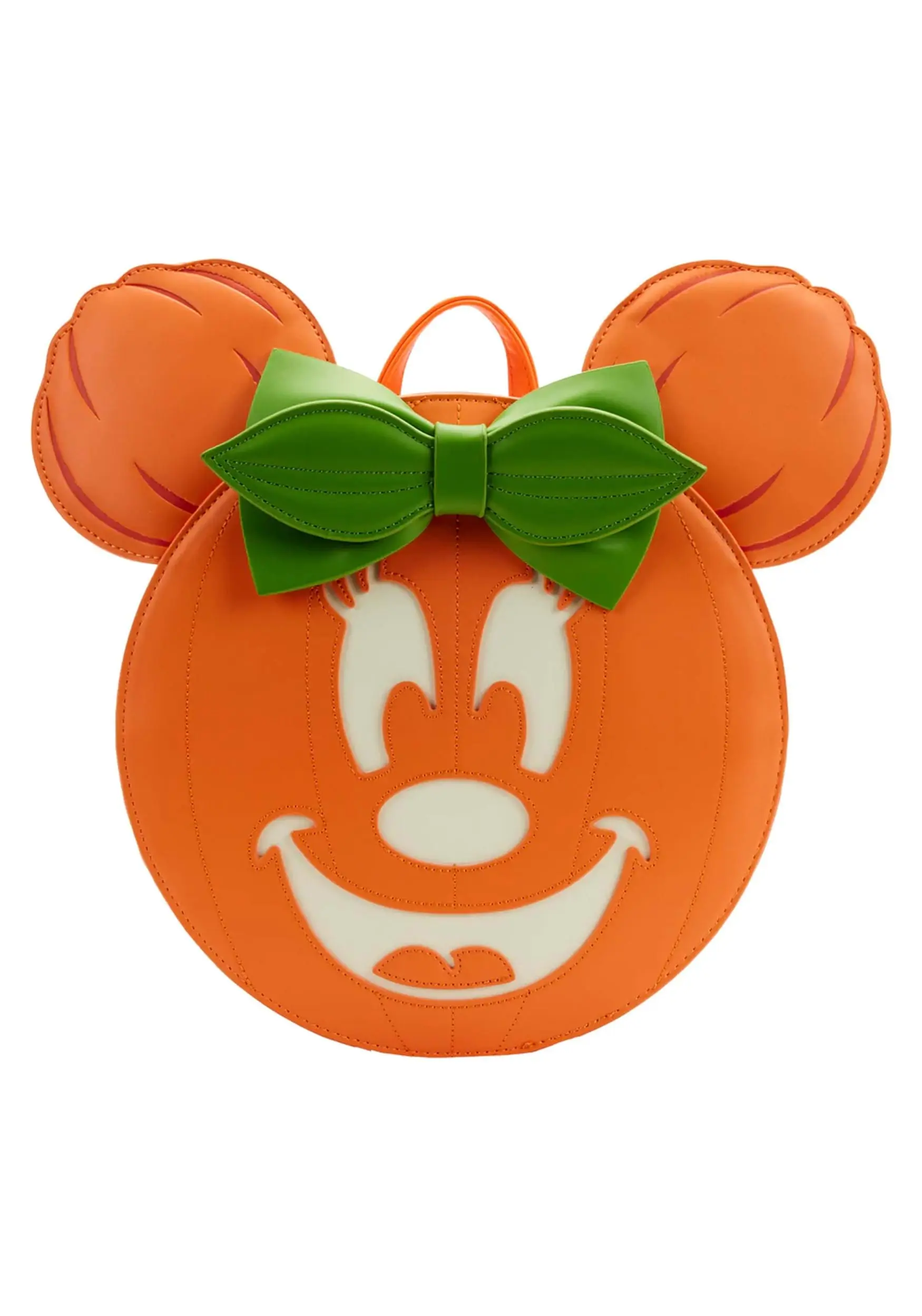 Disney Glow Face Minnie Pumpkin Loungefly Mini Backpack 3 Disney Glow Face Minnie Pumpkin Loungefly Mini Backpack