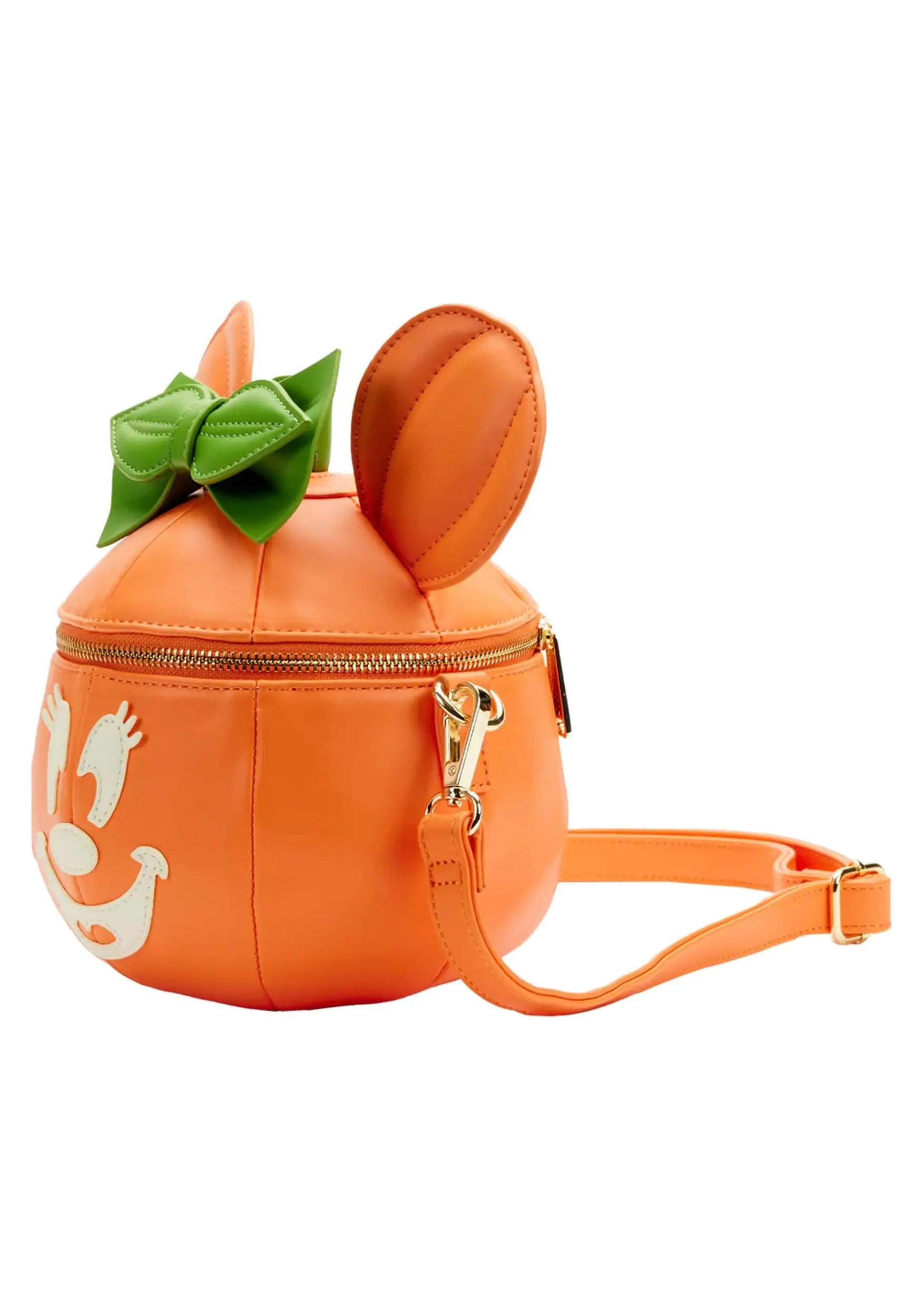 Disney Glow Face Loungefly Pumpkin Minnie Figural Crossbody Bag 5 Disney Glow Face Loungefly Pumpkin Minnie Figural Crossbody Bag - Image 3