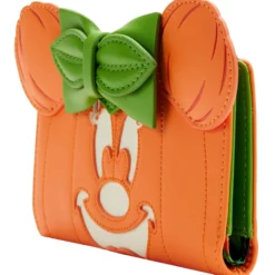 Loungefly Disney Glow Face Pumpkin Minnie Flap Wallet 9 Loungefly Disney Glow Face Pumpkin Minnie Flap Wallet -Elope Store loungefly disney glow face pumpkin minnie flap wal alt 2