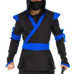 LEG AVENUE Blue Ninja Mens Costume -Elope Store mens blue ninja alt 2
