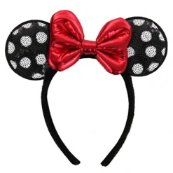 Elope Disney Minnie Mouse Sequined Ears Headband 6 Elope Disney Minnie Mouse Sequined Ears Headband -Elope Store minnie mouse polka dot sequined ears headband alt 1