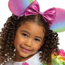 Disguise Minnie Mouse Rainbow Minnie Toddler Costume -Elope Store minnie mouse rainbow minnie toddler costume alt 2