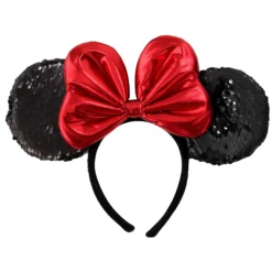 Elope Disney Minnie Sequin Ears Red Headband -Elope Store minnie sequin ears headband alt 3