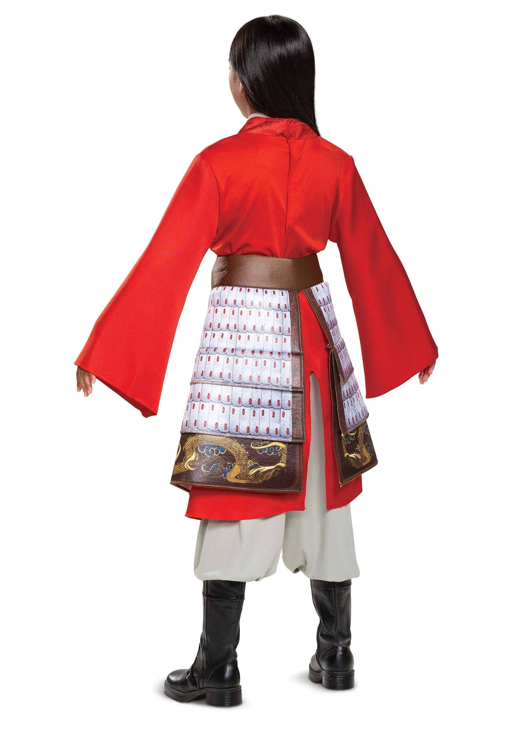 Disguise Deluxe Mulan Red Girl's Hero Costume 4 Disguise Deluxe Mulan Red Girl's Hero Costume - Image 2